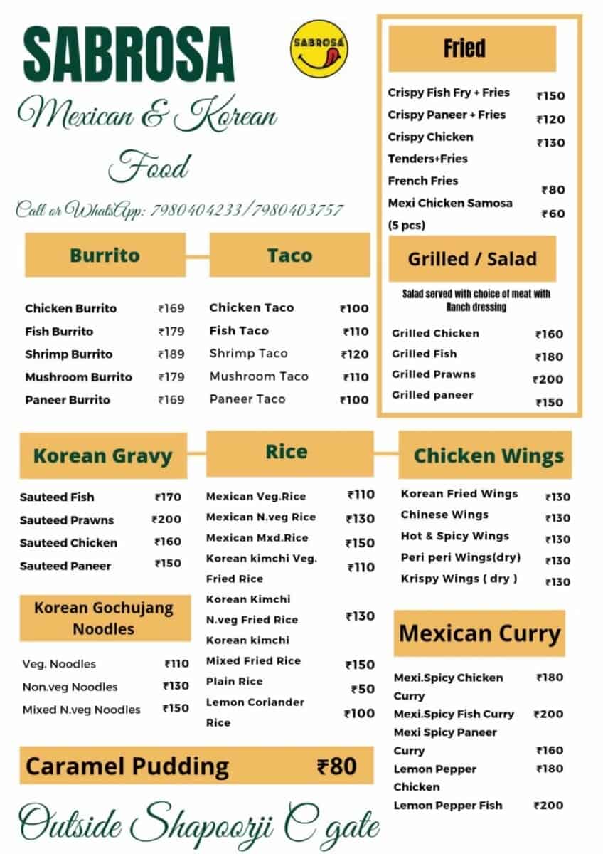 Sabrosa Mexican / Korean Food